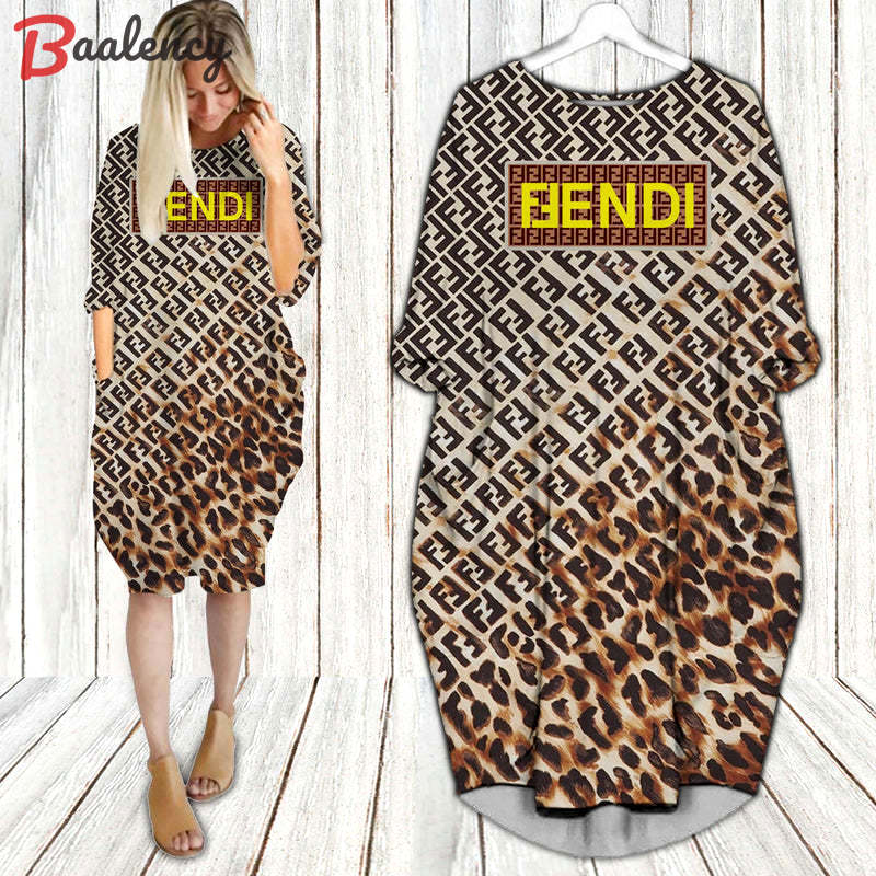 Fendi batwing pocket dress luxury clothing clothes outfit for women ht Batwing Pocket Dress