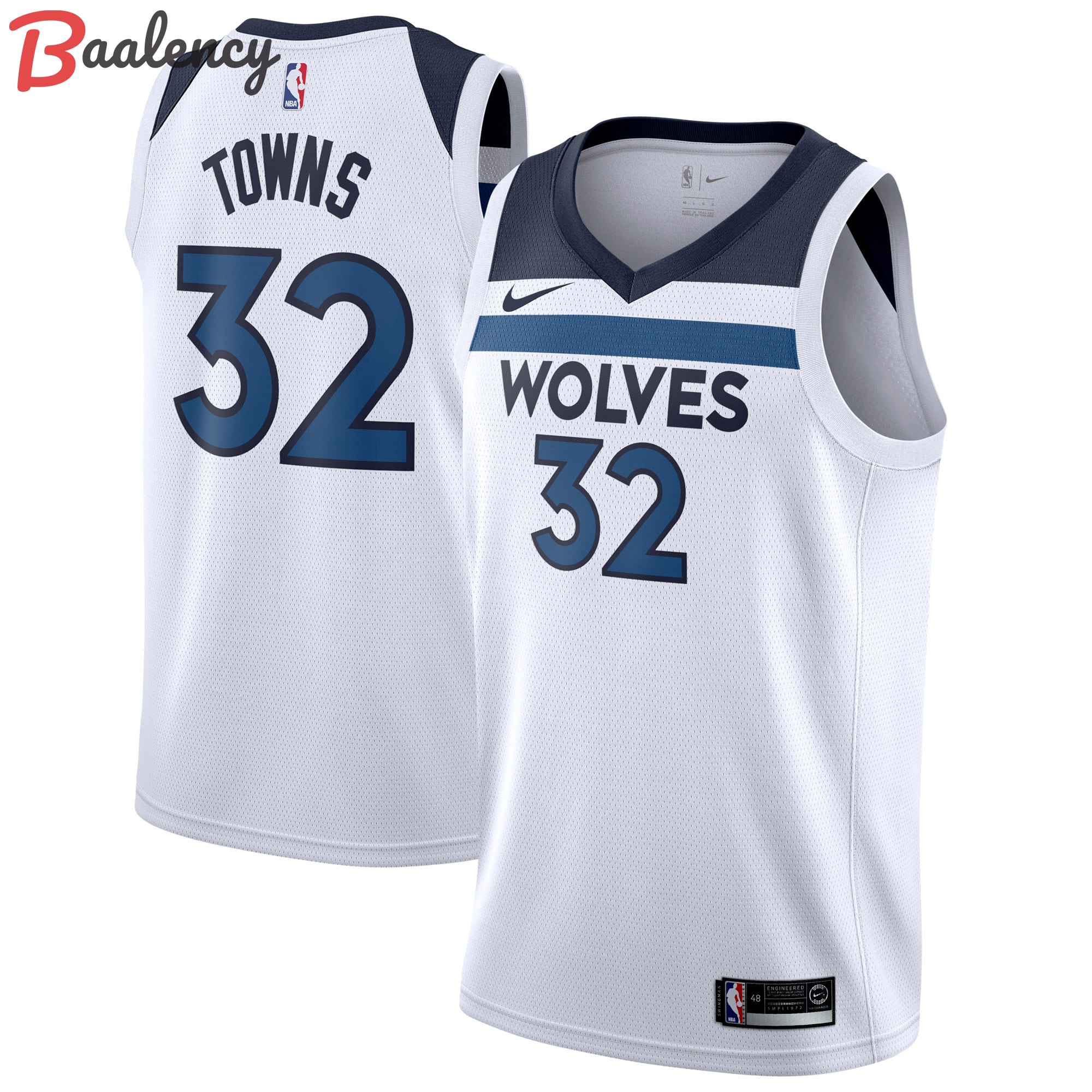 Karl-anthony towns minnesota timberwolves nike swingman jersey white association edition Baseball NBA Jersey Gift For Fans Basketball Replica NBA Sports