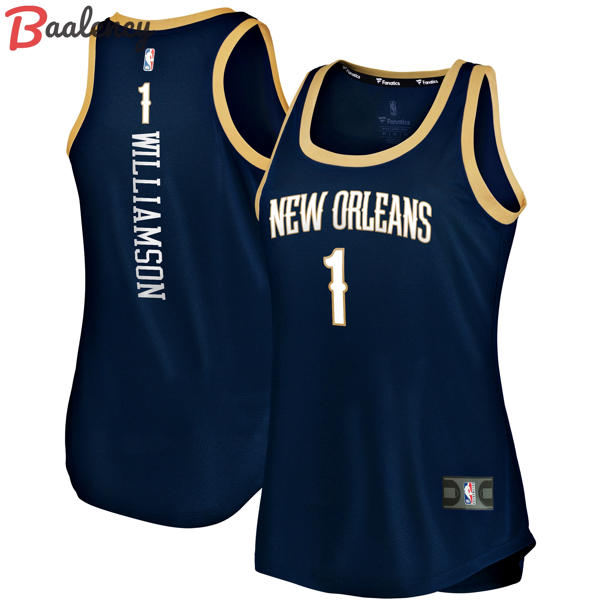 Zion williamson new orleans pelicans fanatics branded women's 2023/20 fast break team tank jersey icon edition navy Baseball NBA Jersey NBA Basketball Sports Gift For Fans Replica