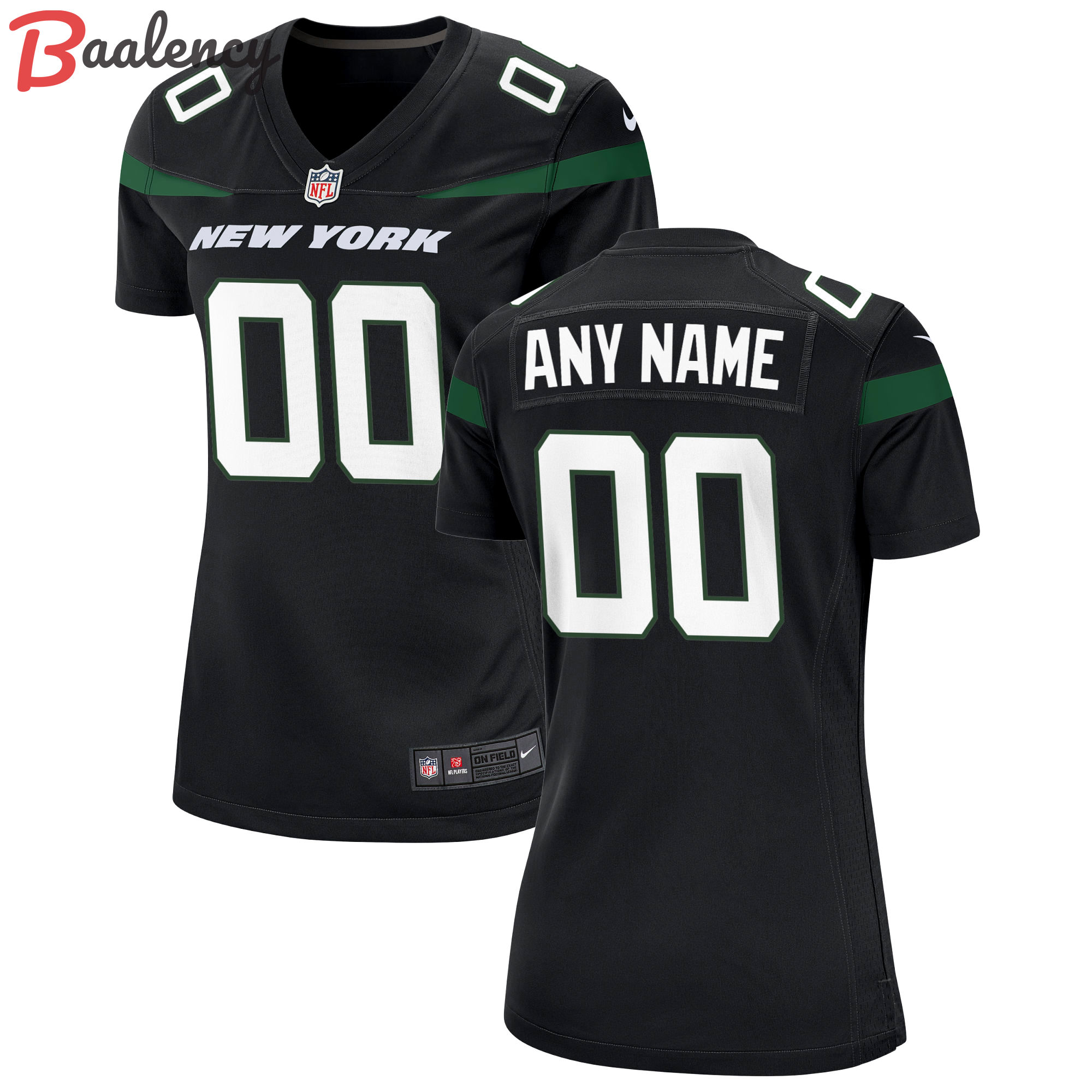 New york jets nike women's alternate custom game jersey color stealth black  Baseball NFL Jersey For Fans Sports NFLFootball Replica