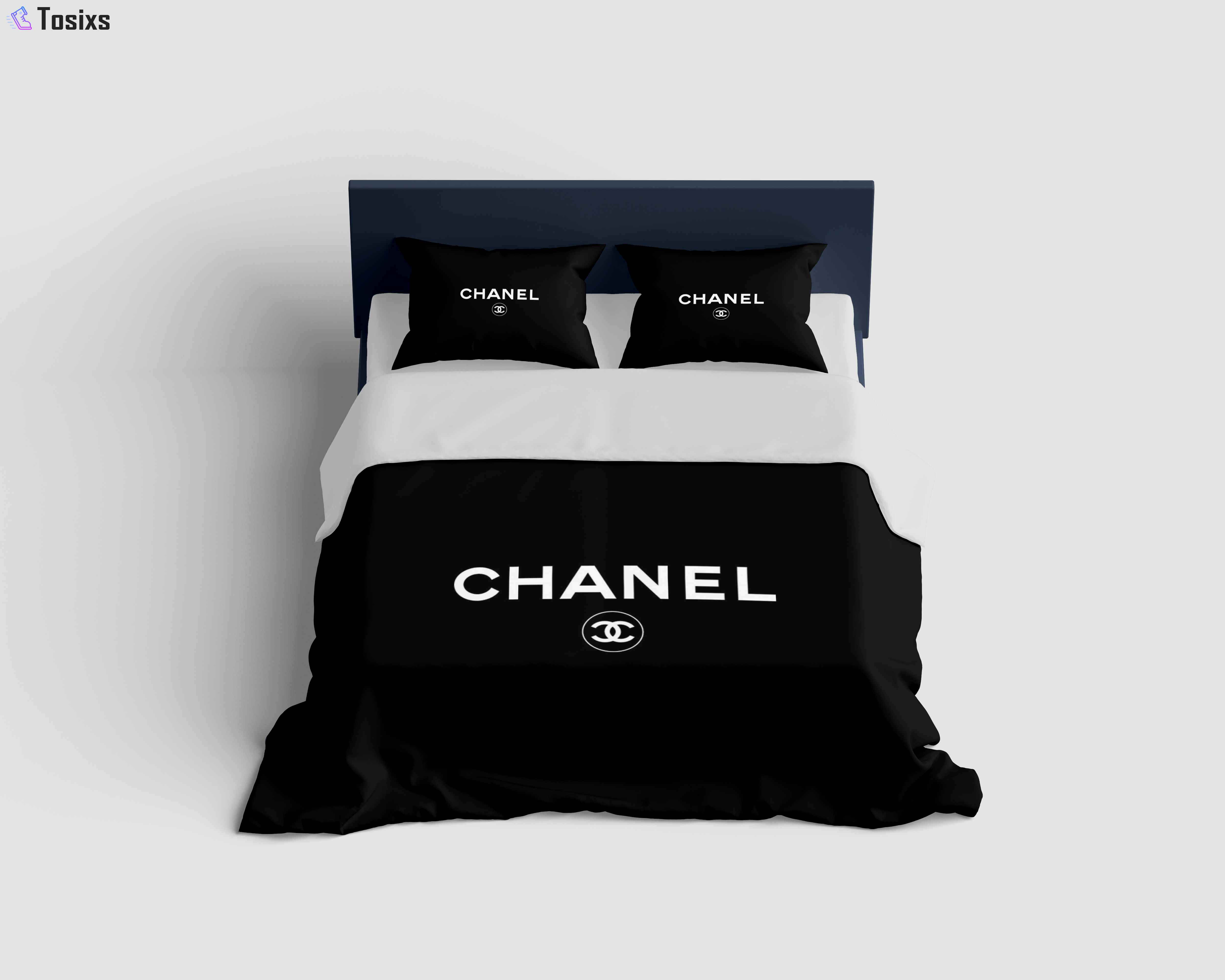 Chanel black classic fashion luxury brand bedding set home decor Bedding Sets