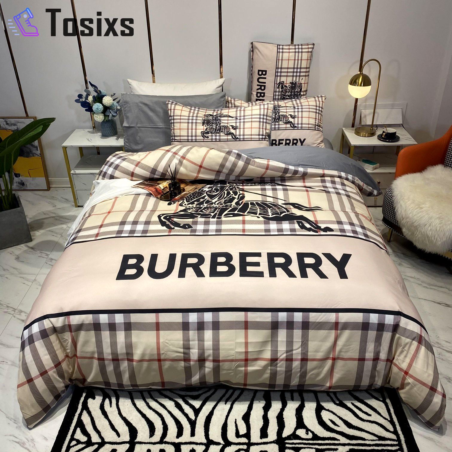 Burberry london luxury brand type 41      s Bedding Sets bedclothes bed linen duvet sheets covers blankets home decor bedroom idea bedspread