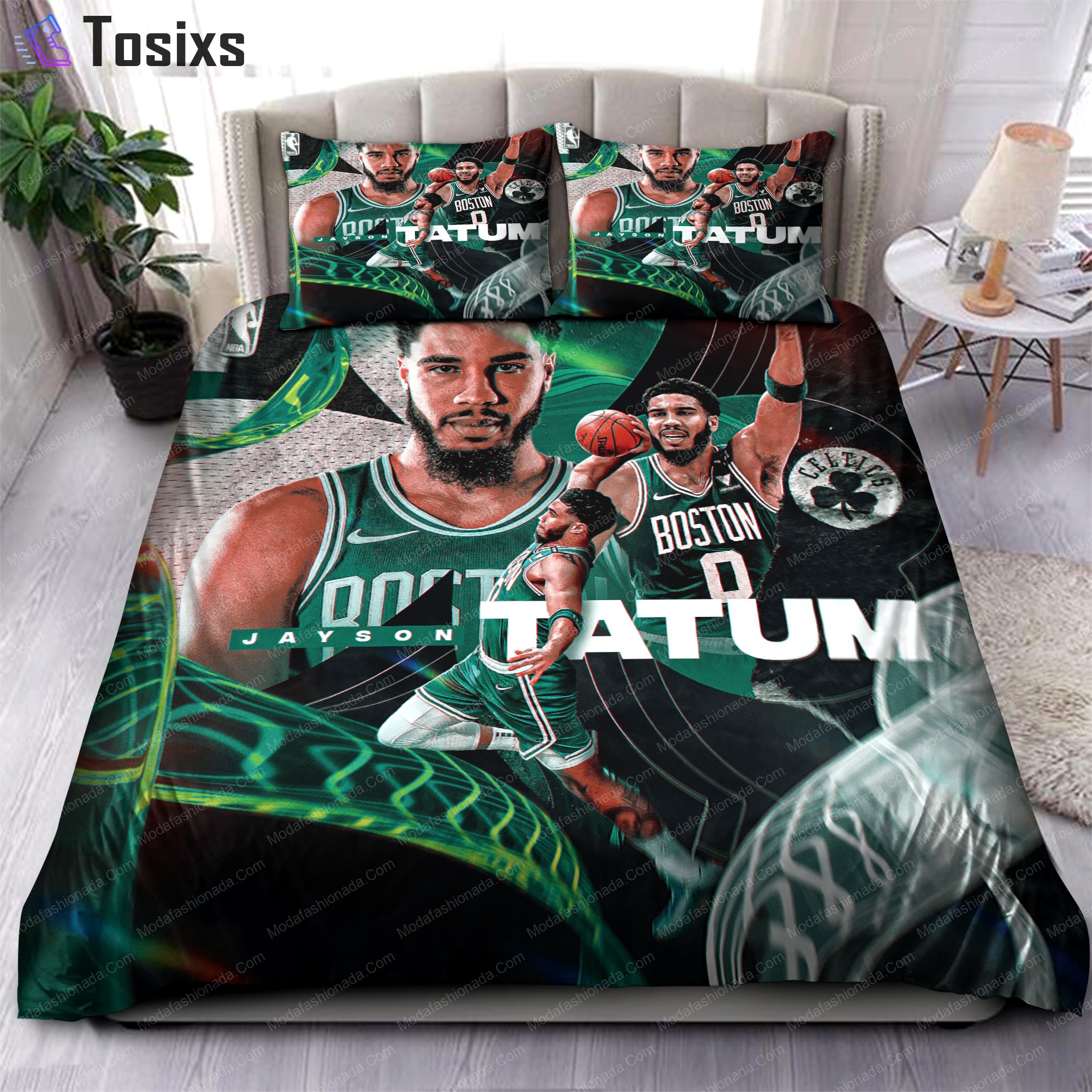 Jayson tatum boston celtics nba 130  Bedding Sets sheets bed linen bedspread covers Bedroom ideas bedclothes duvet blankets home decor