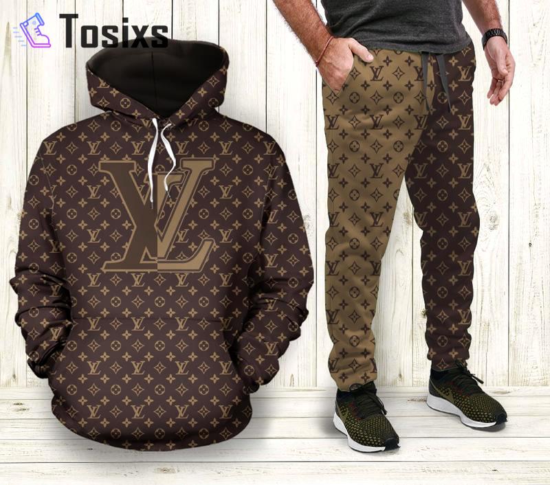 Louis vuitton lv unisex sweatpant trouser with pocket sports clothing  hot 2023 10 Hoodie Long Pants 3D Set