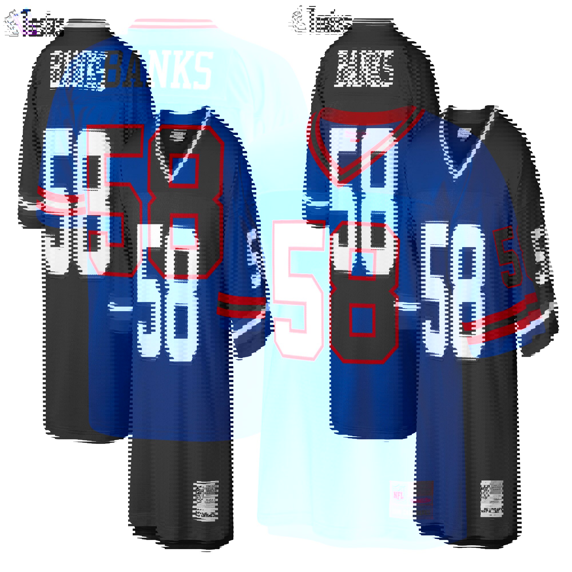 Carl banks new york giants mitchell & ness legacy replica jersey color royal  Baseball NFL Jersey Replica For Fans NFLFootball Sports