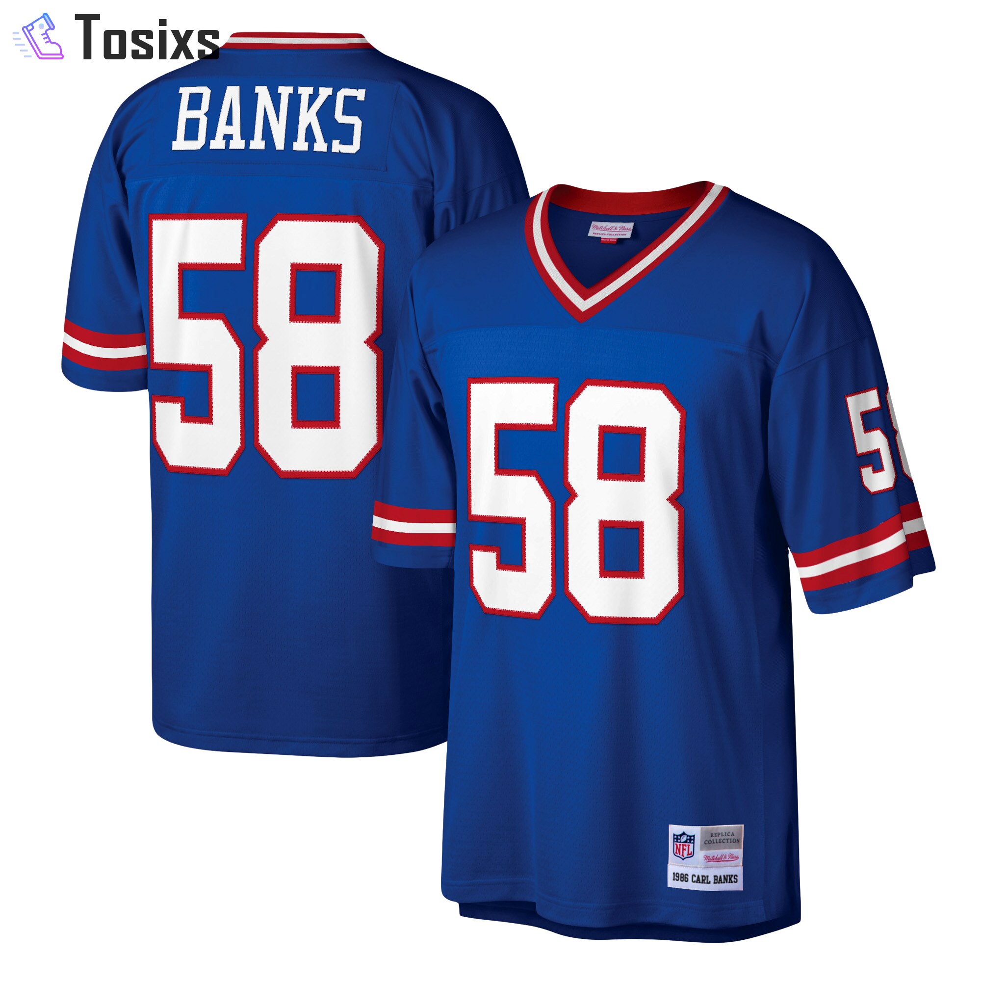 Carl banks new york giants mitchell & ness legacy replica jersey color royal  Baseball NFL Jersey Replica For Fans NFLFootball Sports