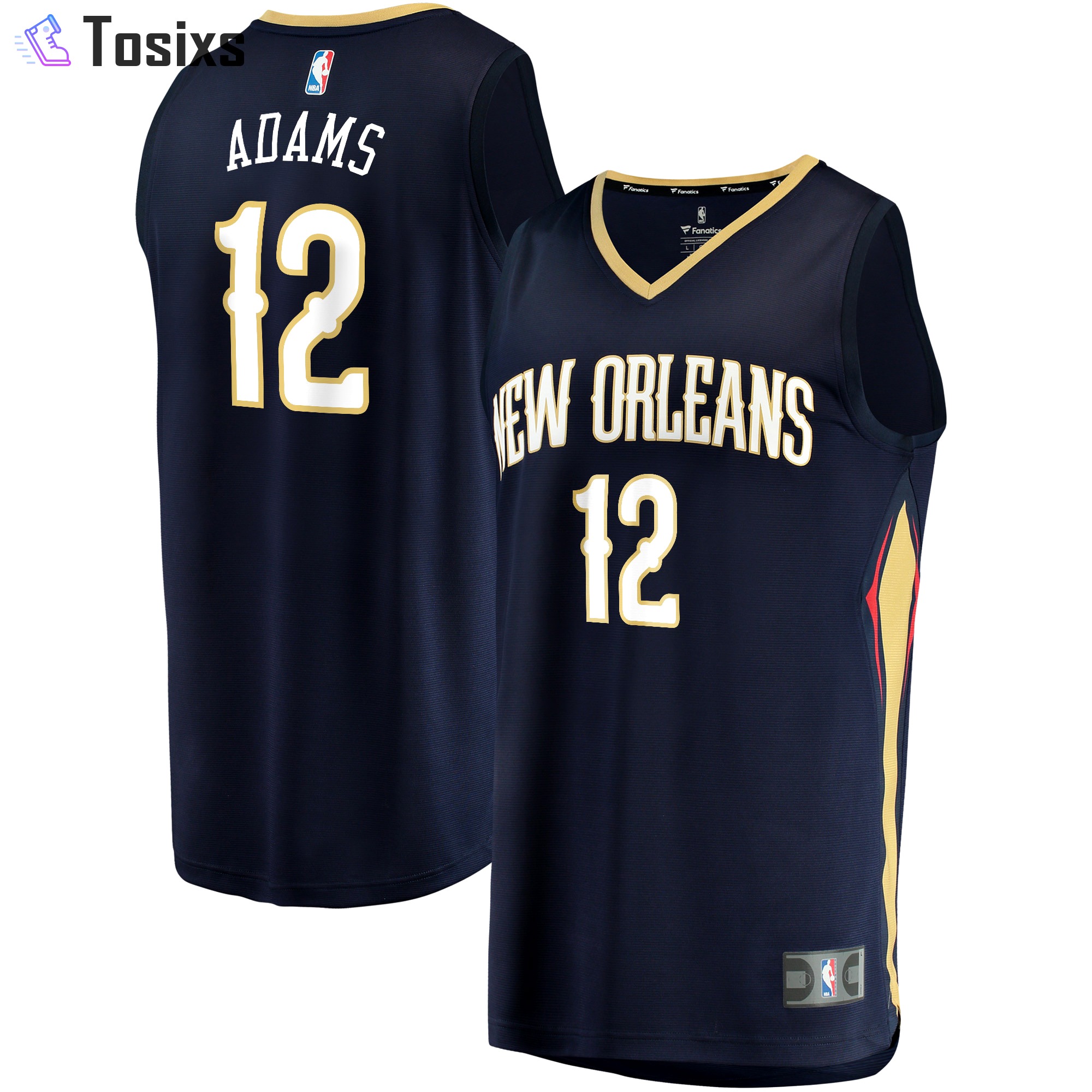 Steven adams new orleans pelicans fanatics branded 2023/21 fast break jersey icon edition navy Baseball NBA Jersey Replica Basketball NBA Sports Gift For Fans