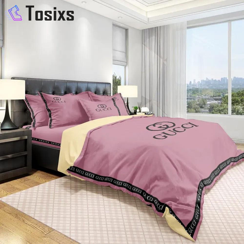 Gucci purple luxury brand premium bedding set for bedroom luxury bedspread duvet cover set with pillowcases home decoration Bedding Sets