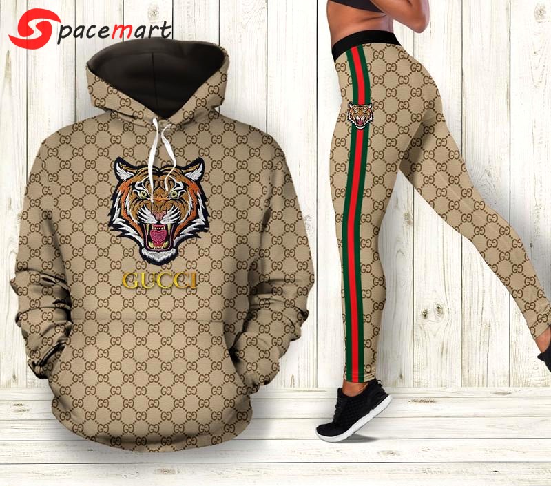 Tiger gucci 3d over print hoodie leggings set hn 184 Hoodie Leggings Set