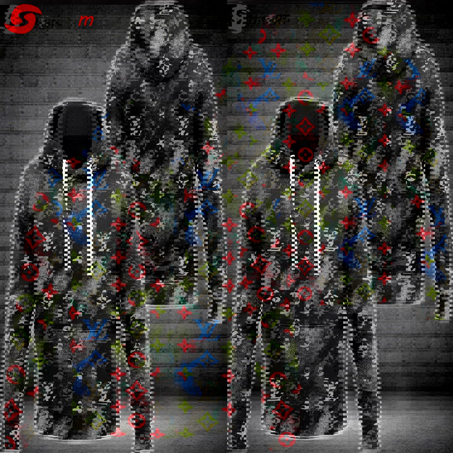 Louis vuitton colorful hoodie sweatpants pants lv luxury clothing clothes outfit for men-59 Hoodie Long Pants 3D Set
