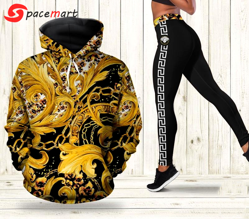 Versace pattern 3d hoodie and leggings set combo outfit 288 hcst 10 Hoodie Leggings Set