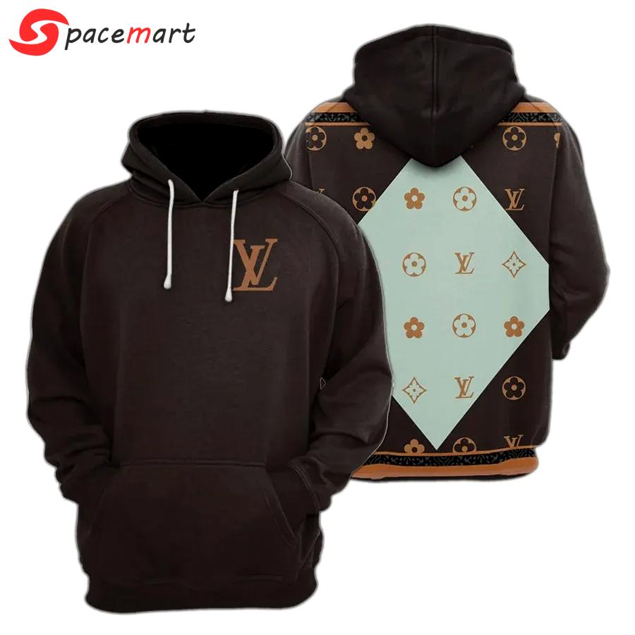 Louis vuitton brown luxury brand premium unisex hoodie outfit for men women Hoodie 3D