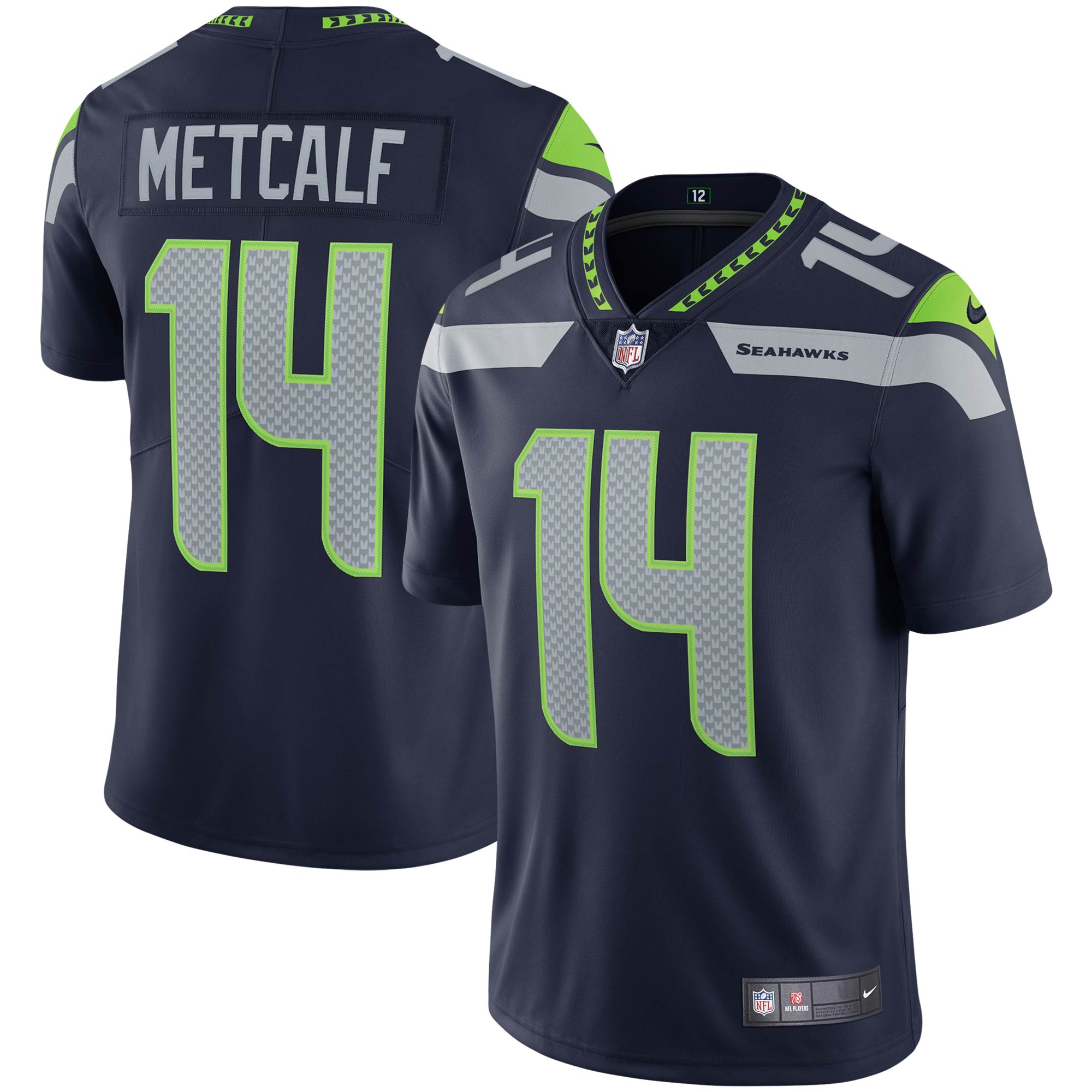 Dk metcalf seattle seahawks nike vapor limited jersey color college navy  Baseball NFL Jersey For Fans Replica NFLFootball Sports