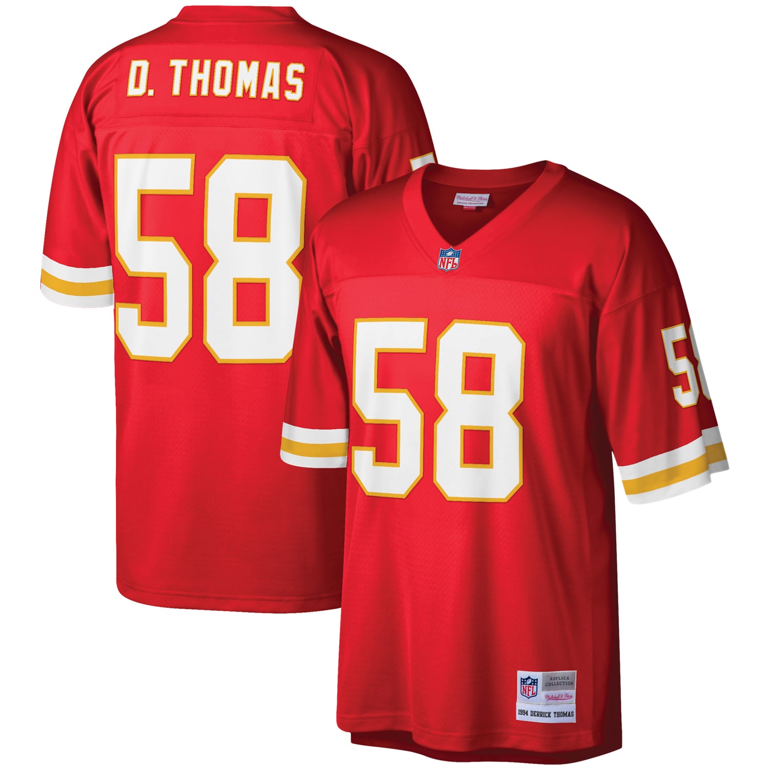 Derrick thomas kansas city chiefs mitchell & ness 1994 legacy replica jersey color red  Baseball NFL Jersey Sports Replica NFLFootball For Fans