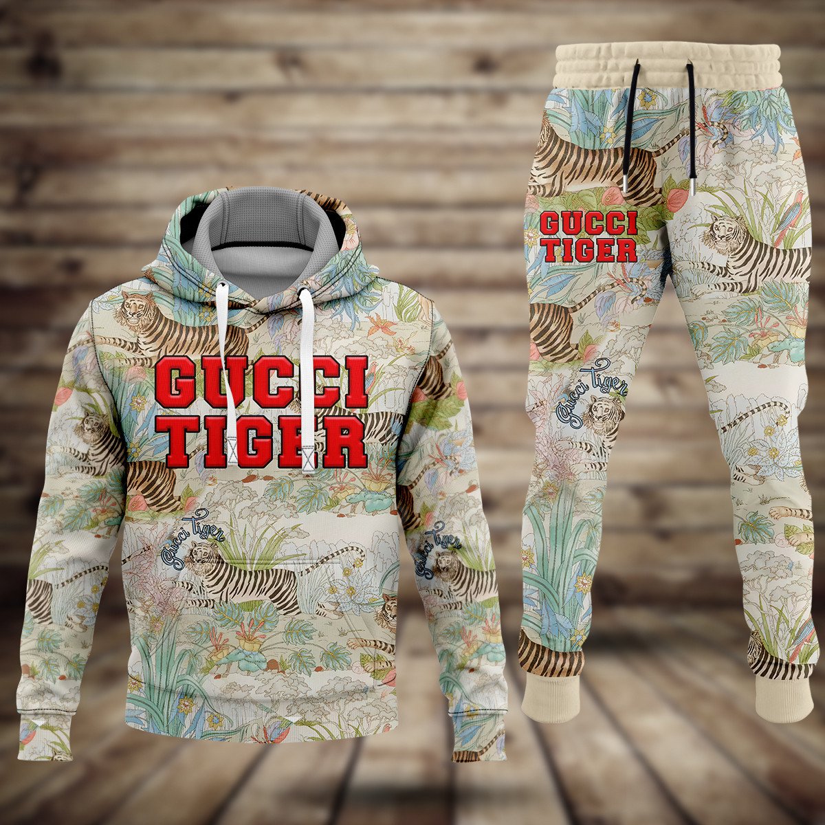 Gucci tiger hoodie sweatpants pants luxury brand clothing clothes outfit for men-39 Hoodie Long Pants 3D Set