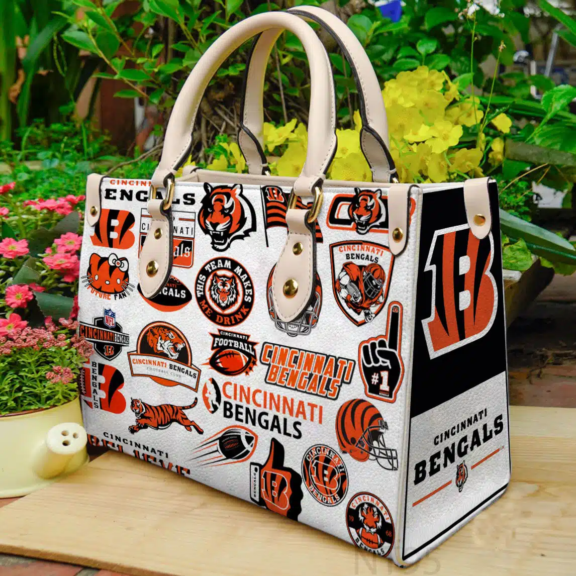 Cincinnati bengals leather bag nt95 Women Leather Hand Bag