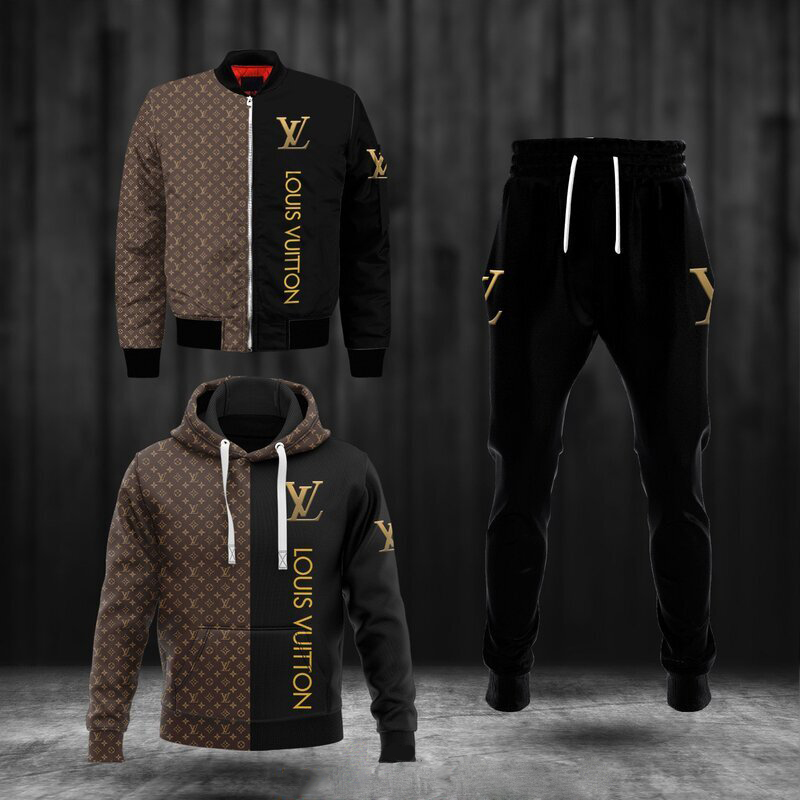 Louis vuitton skull jacket hoodie sweatpants pants lv luxury clothing clothes outfit for men-79 Hoodie Long Pants 3D Set