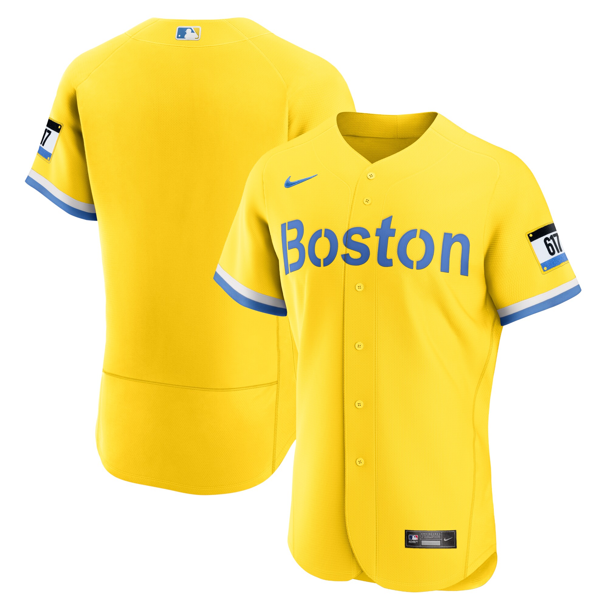 Boston red sox nike 2021 city connect authentic jersey color gold/light blue  Baseball MLB Jersey Replica For Fans Sports MLB Baseball