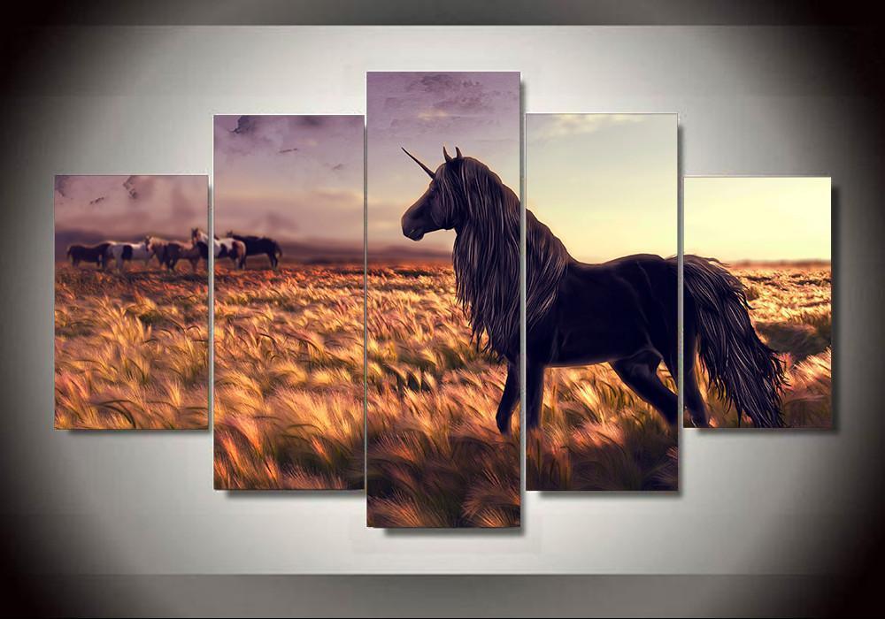 Unicorn 13  abstract animal   Canvas Art - Collection Creative Wall Decor Living Room Beautiful Room