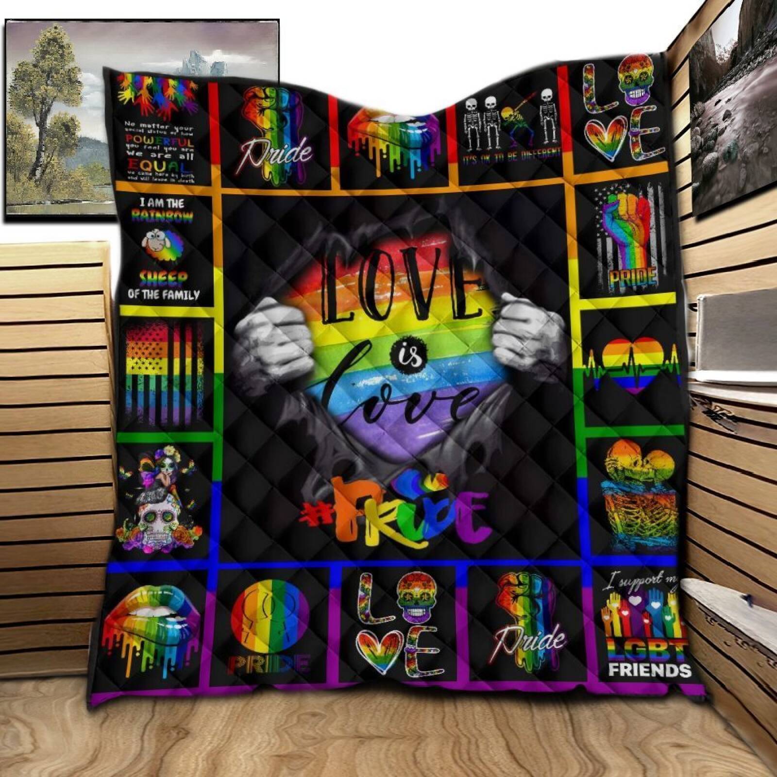 Lgbt love is love 3d customized  Quilt - Collection duvet coverlet spread comforter bedspread Home Decor Creative bedroom blanket