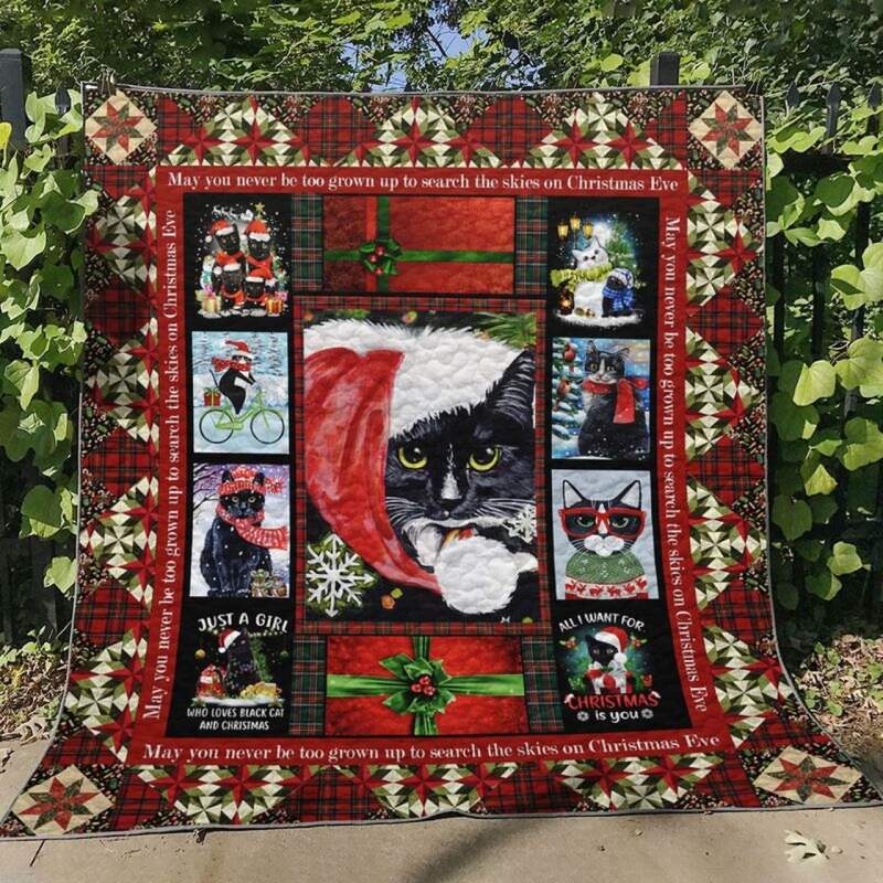 Cat lovely xmas 3d   Quilt - Collection spread Home Decor duvet blanket bedspread Creative bedroom coverlet comforter