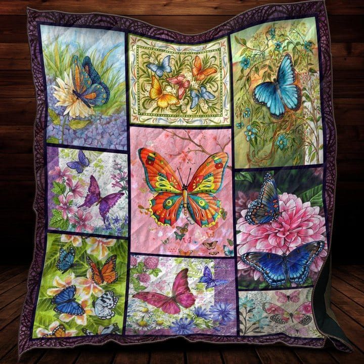 Butterfly love time 3d customized  Quilt - Collection bedspread duvet blanket Home Decor comforter Creative bedroom spread coverlet