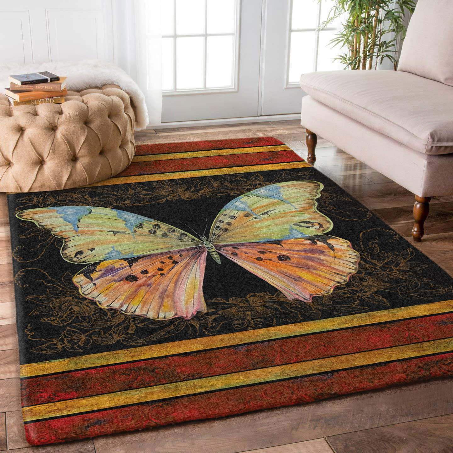 Butterfly type 356 Rug - Collection Home Decor Gift For Lover Living room Area Carpet