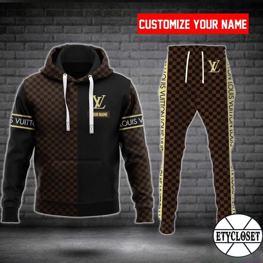 Personalized louis vuitton hoodie sweatpants pants hot 2023 lv luxury clothing clothes outfit for men 20 Hoodie Long Pants 3D Set