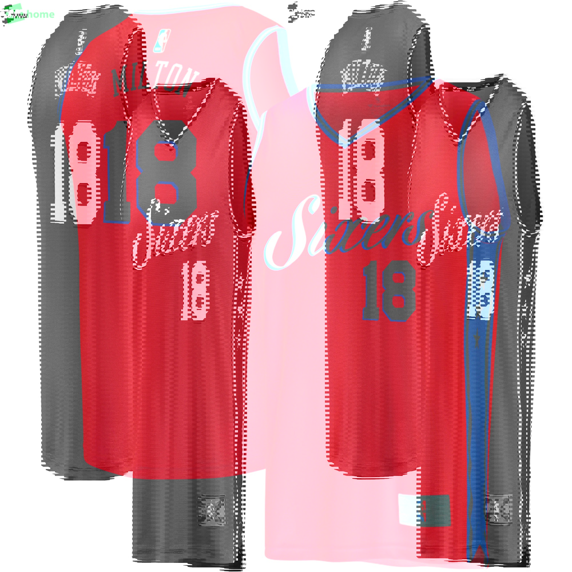 Shake milton philadelphia 76ers fanatics branded fast break player team jersey statement edition red Baseball NBA Jersey NBA Replica Gift For Fans Sports Basketball