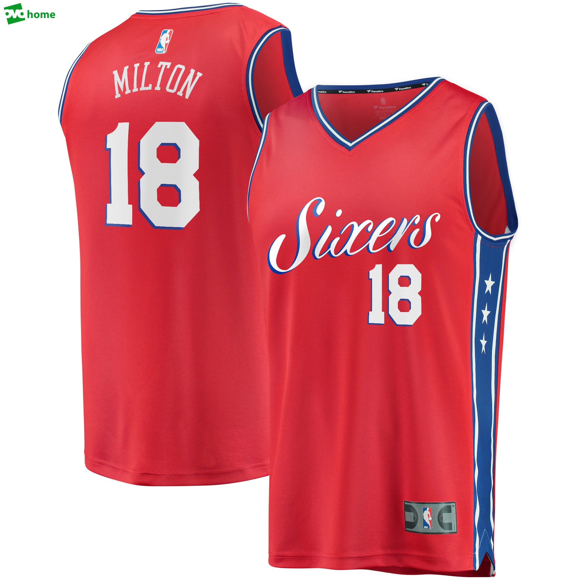 Shake milton philadelphia 76ers fanatics branded fast break player team jersey statement edition red Baseball NBA Jersey NBA Replica Gift For Fans Sports Basketball