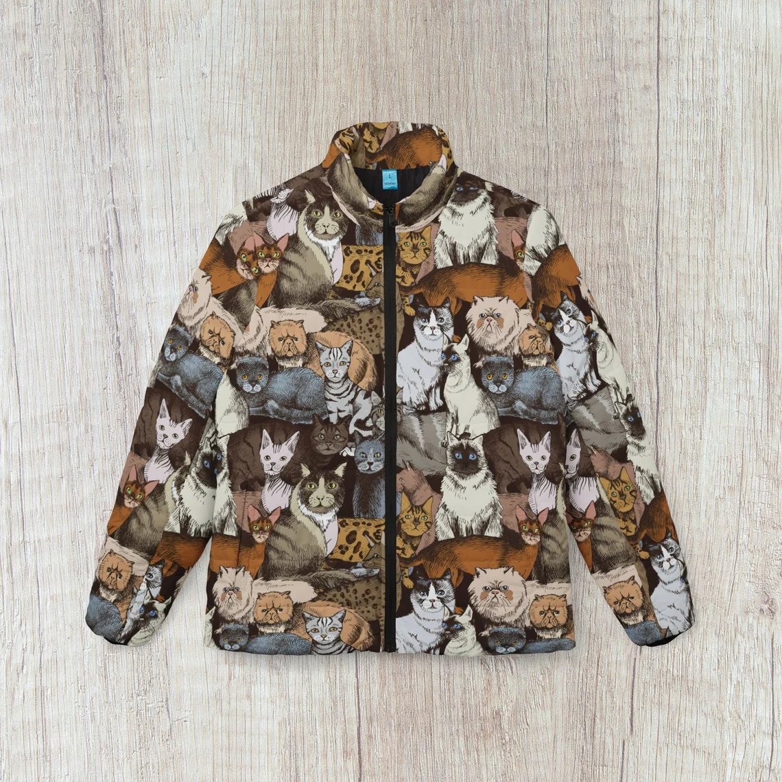 Cat pattern Puffer Jacket