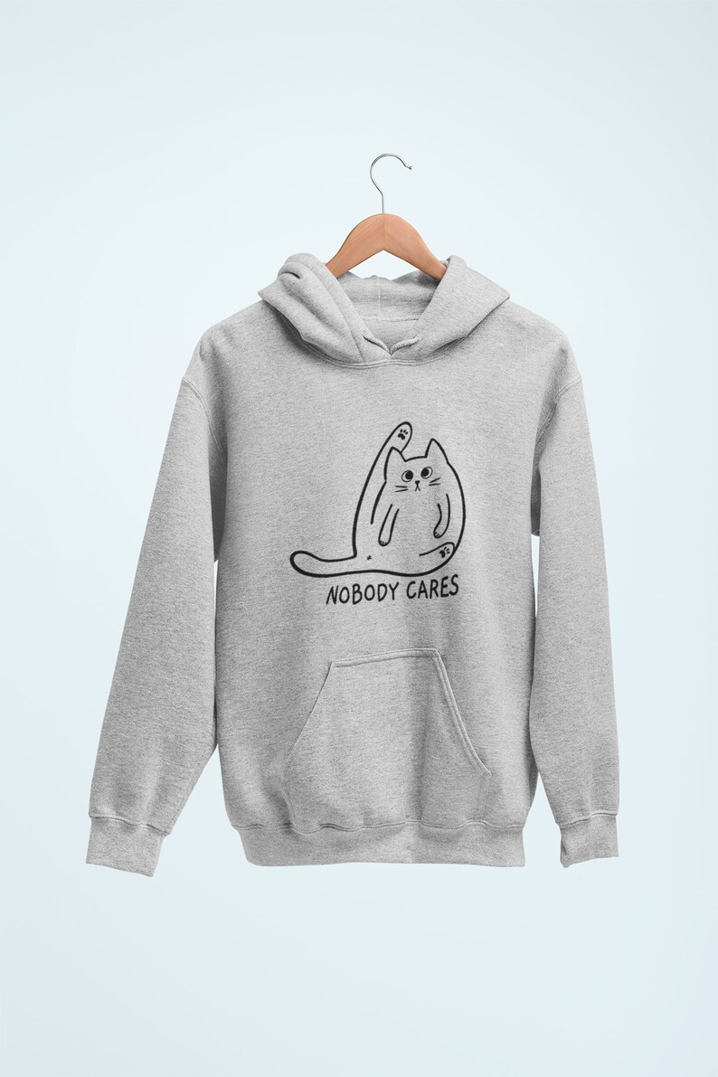 Nobody Cares Cat Hoodie