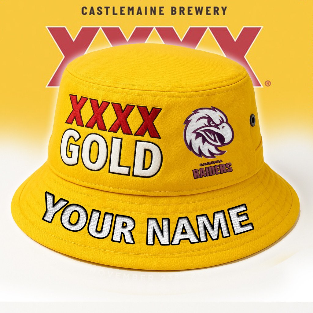 XXXX Gold x NRL Manly Warringah Sea Eagles Personalized Premium Bucket Hat For Fan - Limited Edition