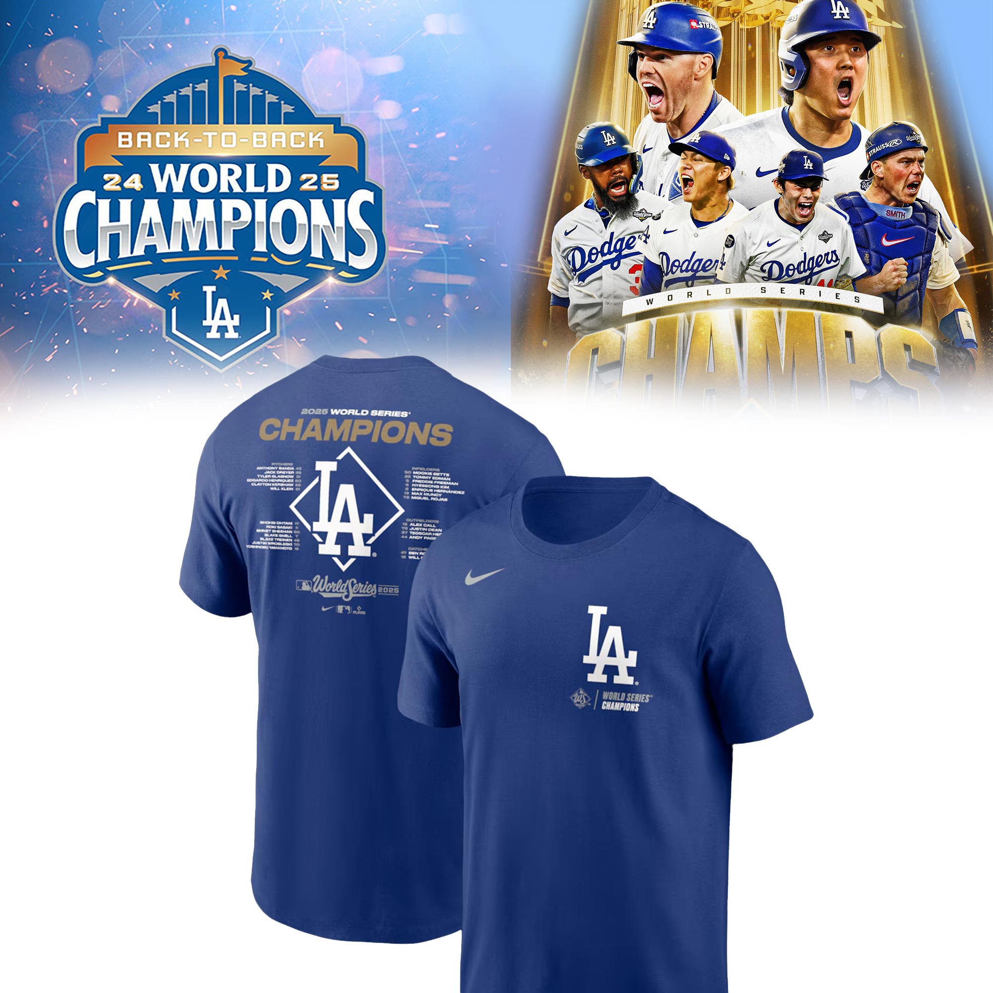 Los Angeles Dodgers 2025 World Series Champions - GJ015