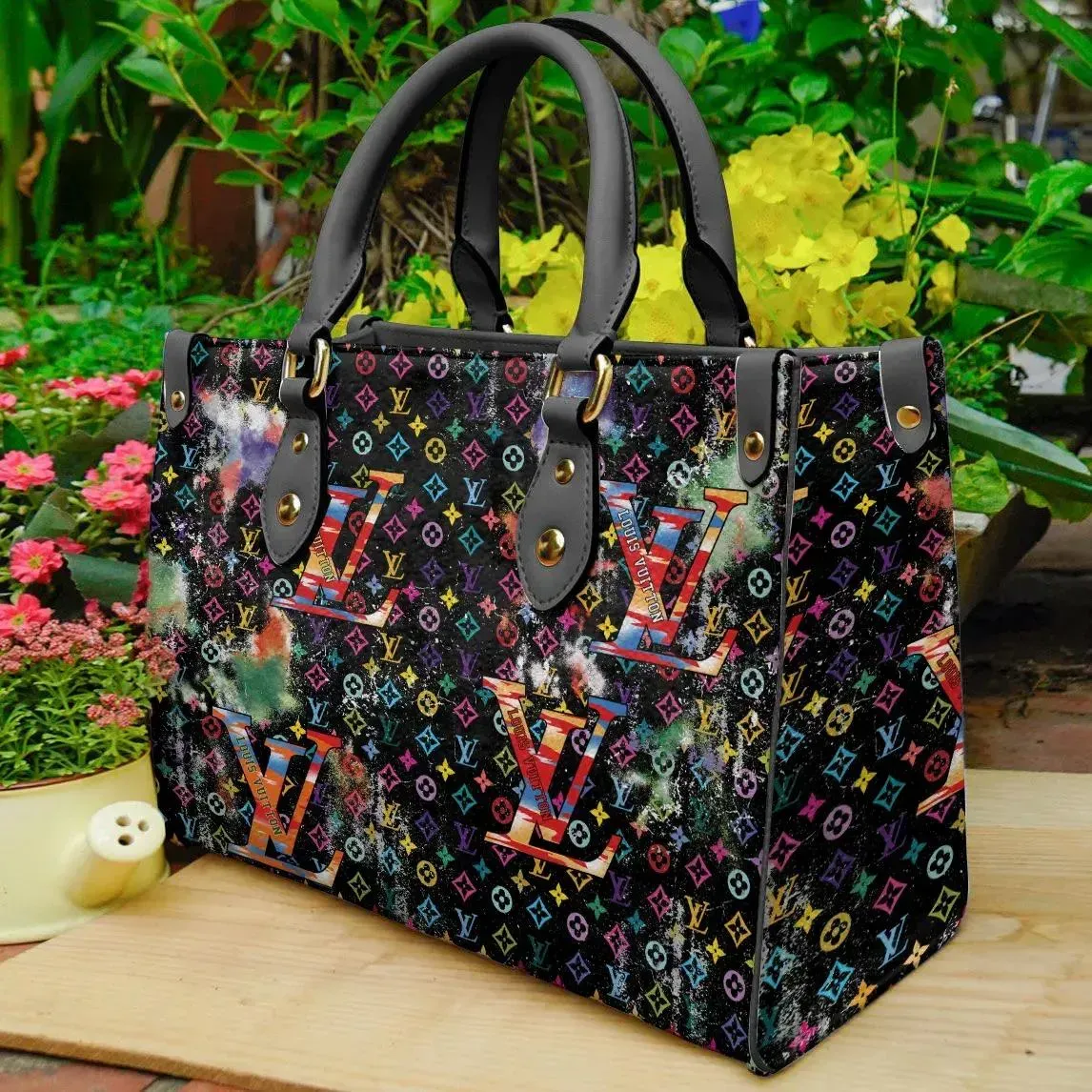 Beautifully colored small handbag for women by Louis Vuitton; premium accessories for beauty; luxury brand