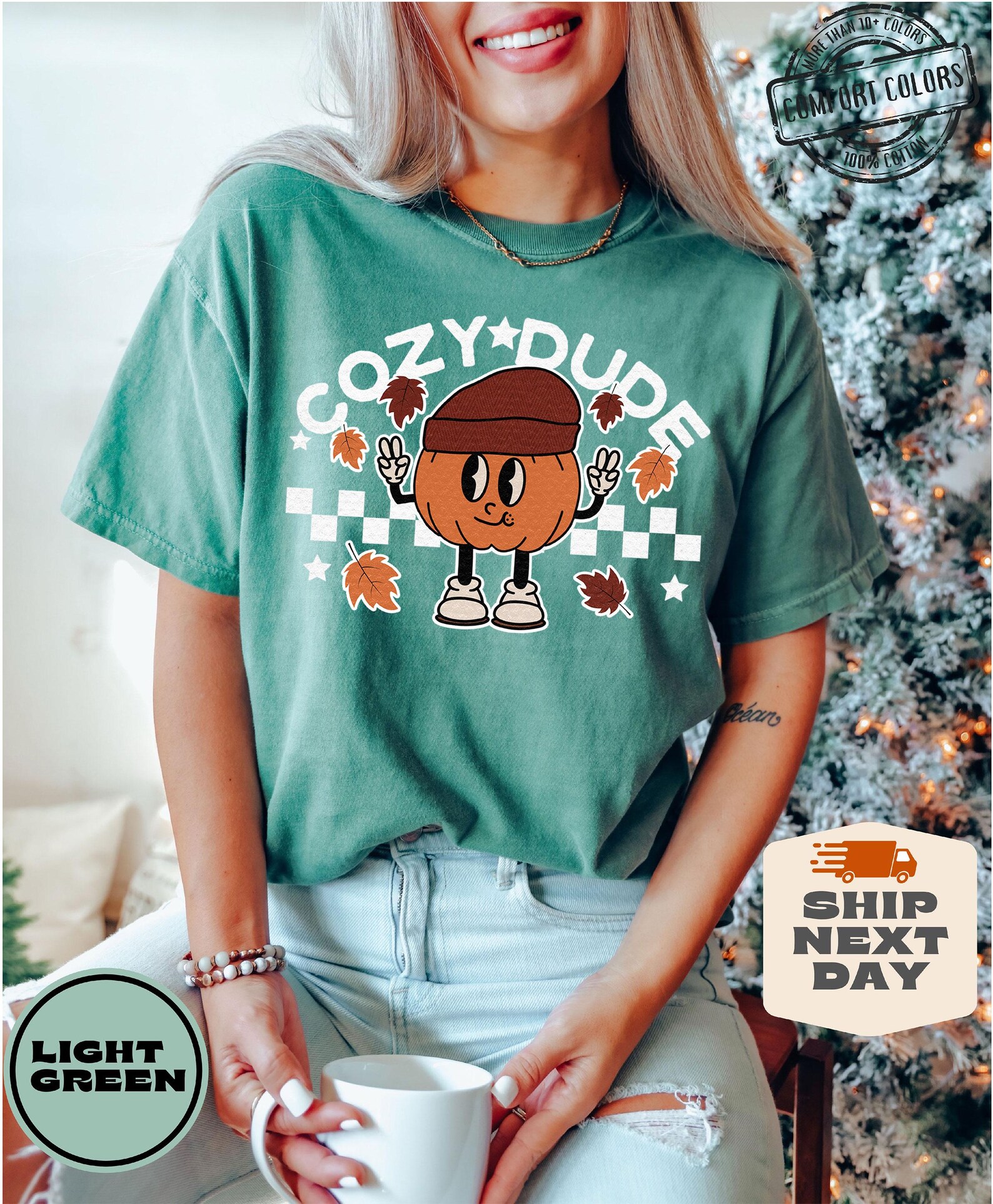Cozy Dude Comfort Colors®, Retro Fall Sweatshirt, Women Fall Shirt, Cozy Season Crewneck, Cozy Vibes Clothing, Pumpkin Comfort Color Sweater