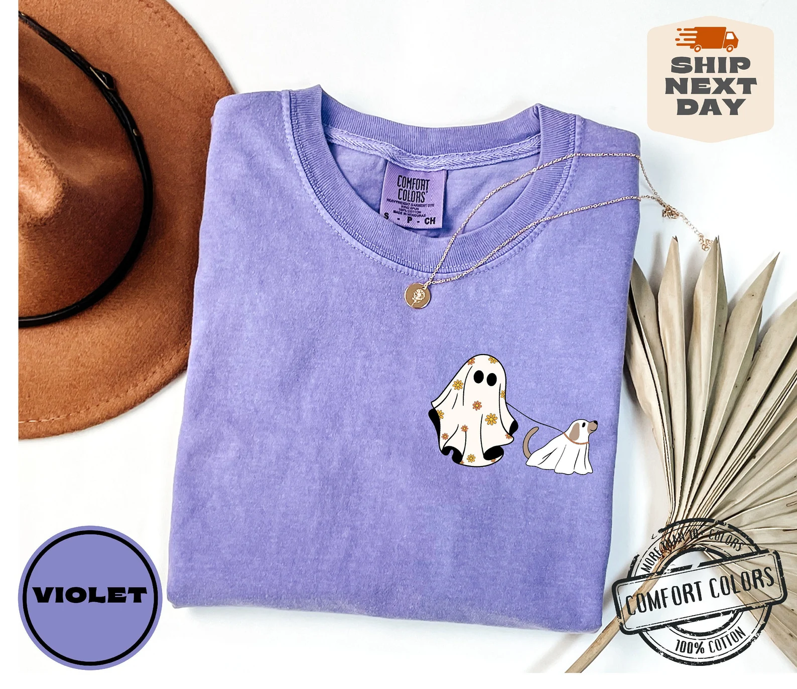 Halloween Ghost Comfort Colors®, Сute Ghost Dog Shirt, Women Halloween Shirt, Cute Fall Shirt, Halloween Dog Shirt, Spooky Season, Ghost Tee