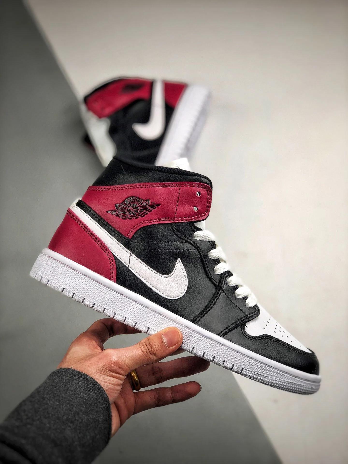 jordan 1 black noble red white