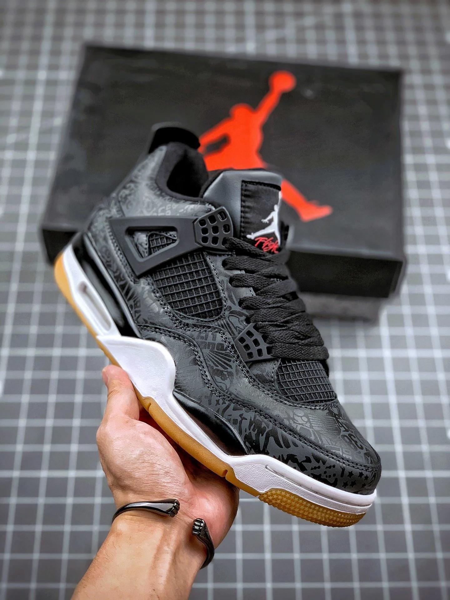 jordan 4 se laser black gum