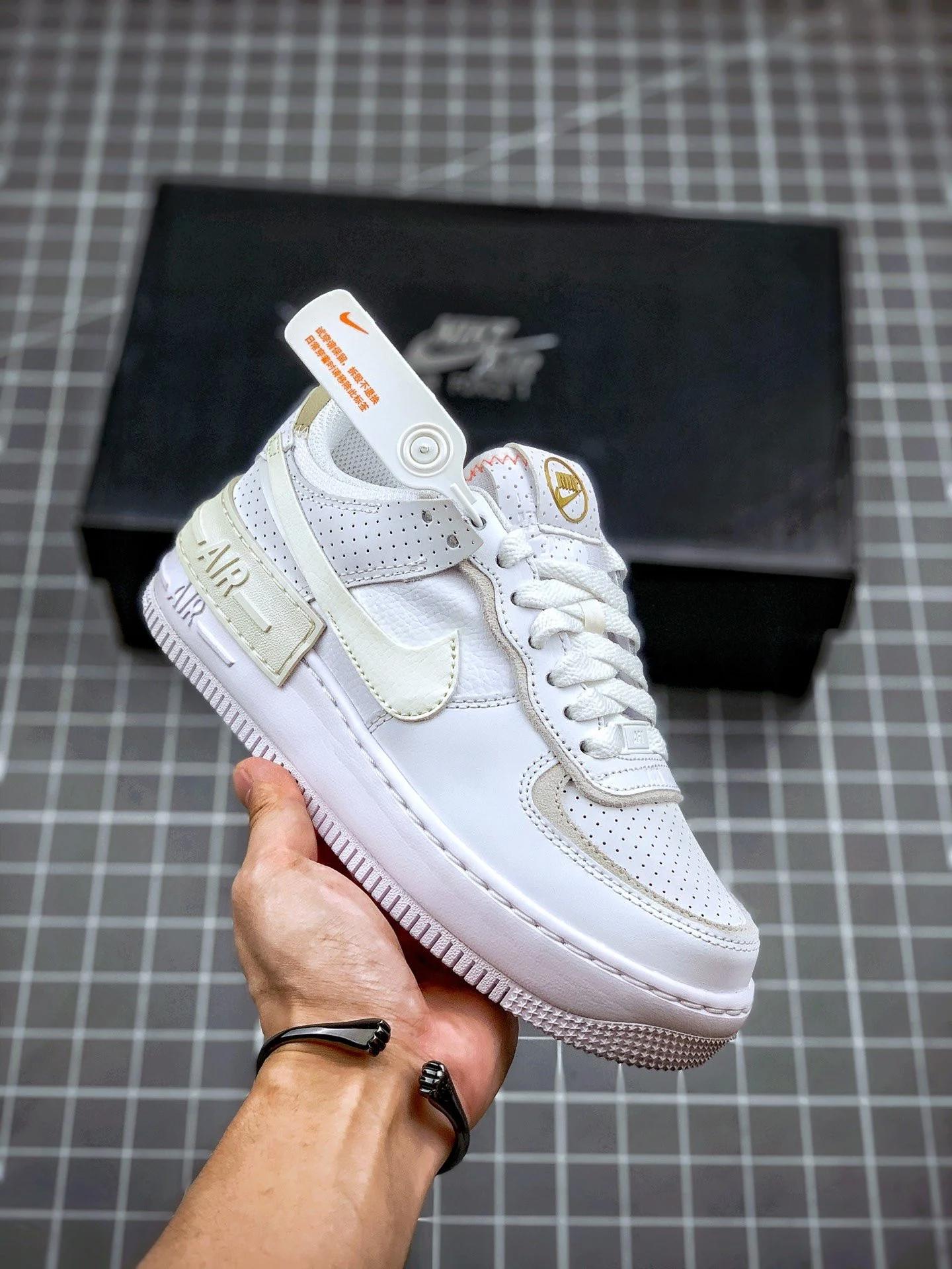 nike air force 1 shadow white atomic pink