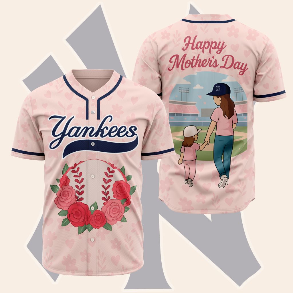 Premium MLB New York Yankees Happy Mother’s Day Baseball Jersey - NYY088