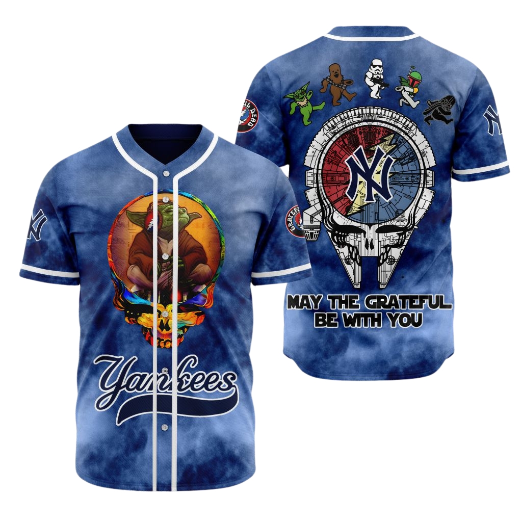 Premium MLB New York Yankees X Grateful Dead Baseball Jersey - NYY0108