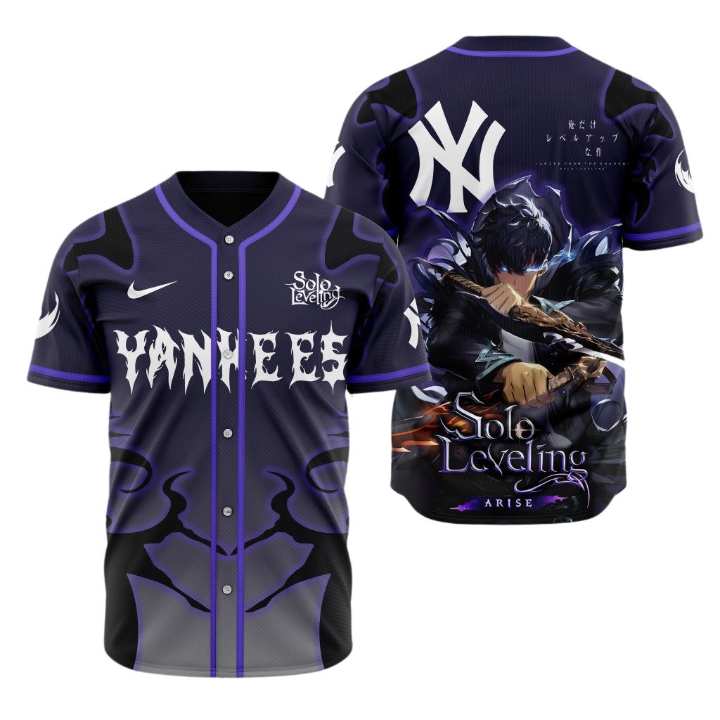 Premium MLB New York Yankees X Solo Leveling Baseball Jersey - NYY0117