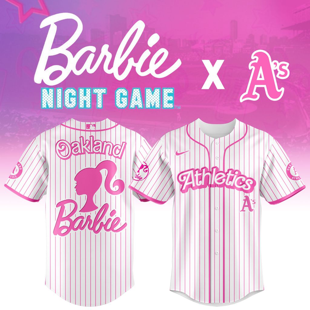 Premium MLB Oakland Athletics X Barbie Baseball Jersey - OA087