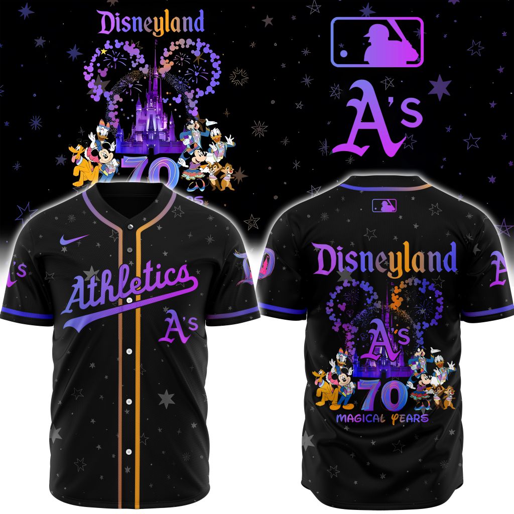 Premium MLB Oakland Athletics X Disneyland 70 Magical Years Baseball Jersey - OA089