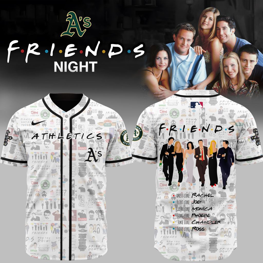 Premium MLB Oakland Athletics X Friends Baseball Jersey - OA092