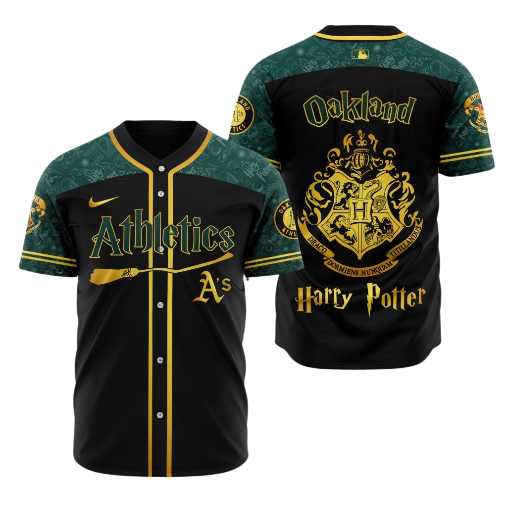 Premium MLB Oakland Athletics X Harry Potter Baseball Jersey - OA094