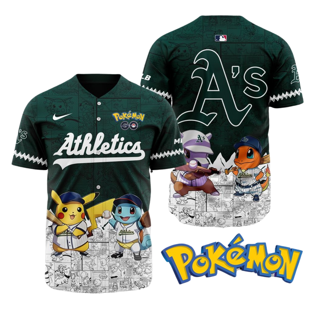 Premium MLB Oakland Athletics X Pokemon Jersey - OA099
