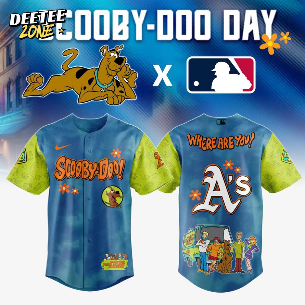 Premium MLB Oakland Athletics X Scooby-Doo Baseball Jersey - OA0101