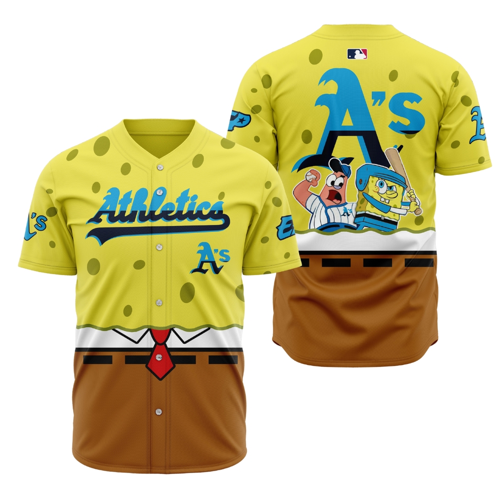 Premium MLB Oakland Athletics X SpongeBob SquarePants Jersey - OA0104